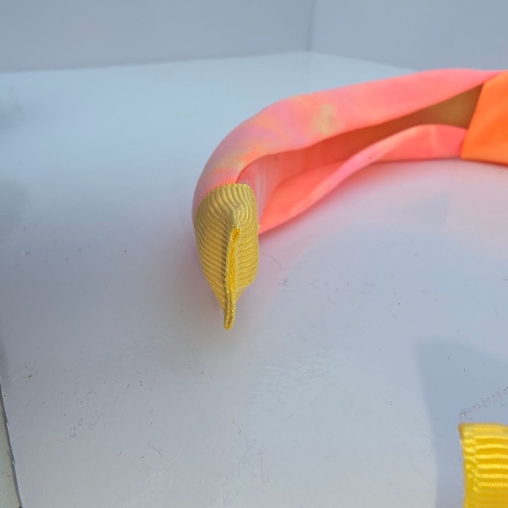 Claires Headband Womens Girls One Size Neon Tie Dye Knotted Padded Chunky Pink - Picture 6 of 12
